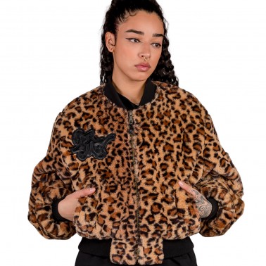 Γυναικείο Μπουφάν GRIMEY WESTBOUND FUR GIRL BOMBER JACKET Καφέ GGBJ118-LPD 