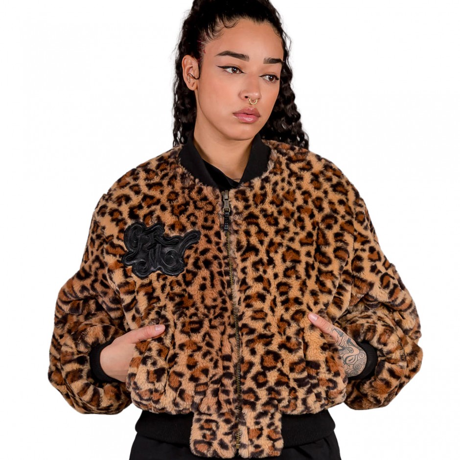 Γυναικείο Μπουφάν GRIMEY WESTBOUND FUR GIRL BOMBER JACKET Καφέ GGBJ118-LPD 