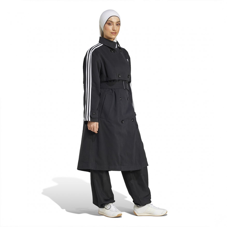 Γυναικείο Μπουφάν Μαύρο - adidas Originals Adicolor Coat