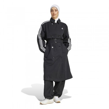 Γυναικείο Μπουφάν Μαύρο - adidas Originals Adicolor Coat