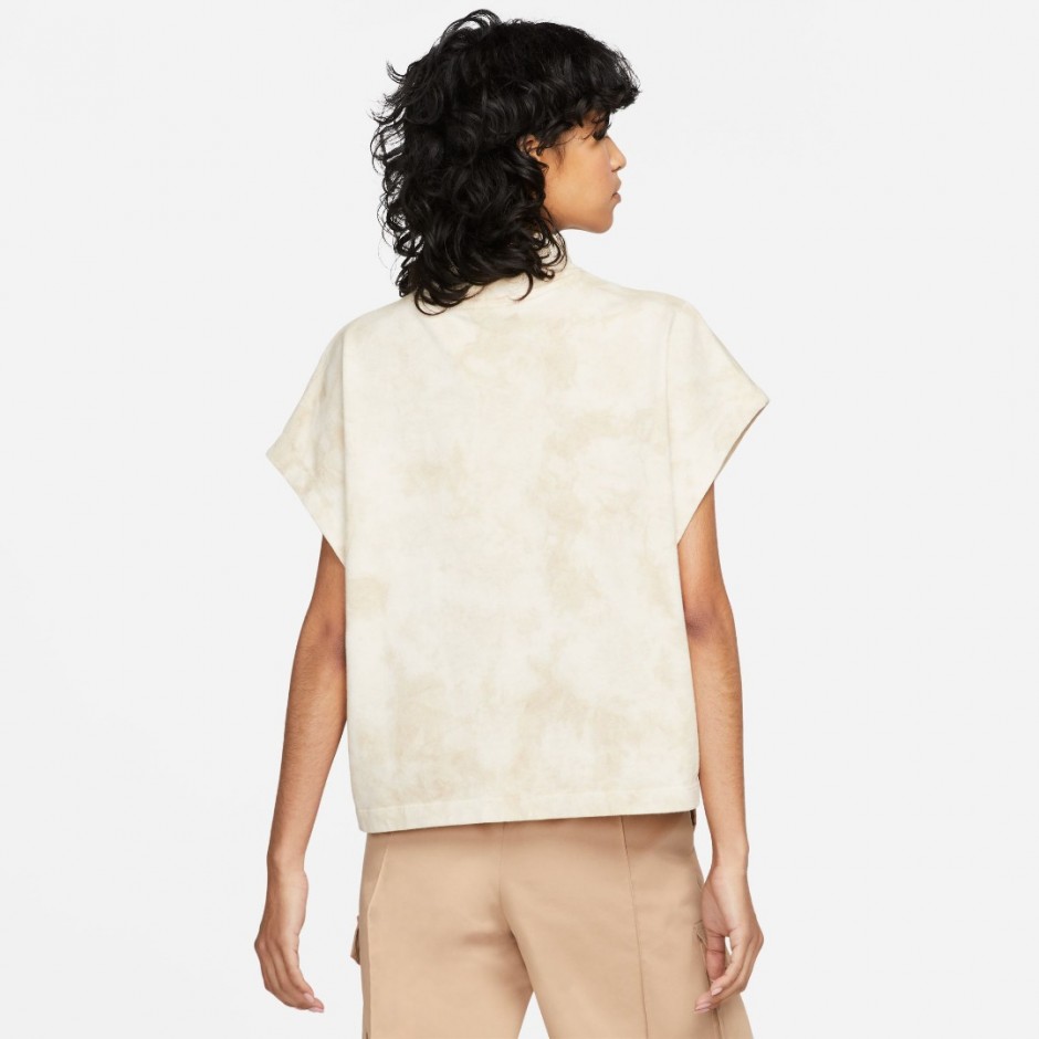 NIKE SPORTSWEAR WOMEN'S WASHED JERSEY TOP DM6710-126 Εκρού