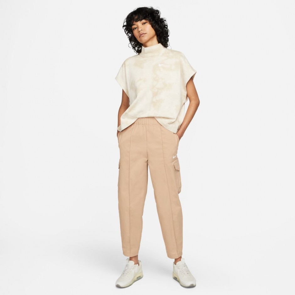 NIKE SPORTSWEAR WOMEN'S WASHED JERSEY TOP DM6710-126 Εκρού