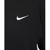 NIKE W NSW RIB JRSY SS TOP Μαύρο Εικόνα 1