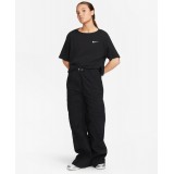 NIKE W NSW RIB JRSY SS TOP Μαύρο Εικόνα 3