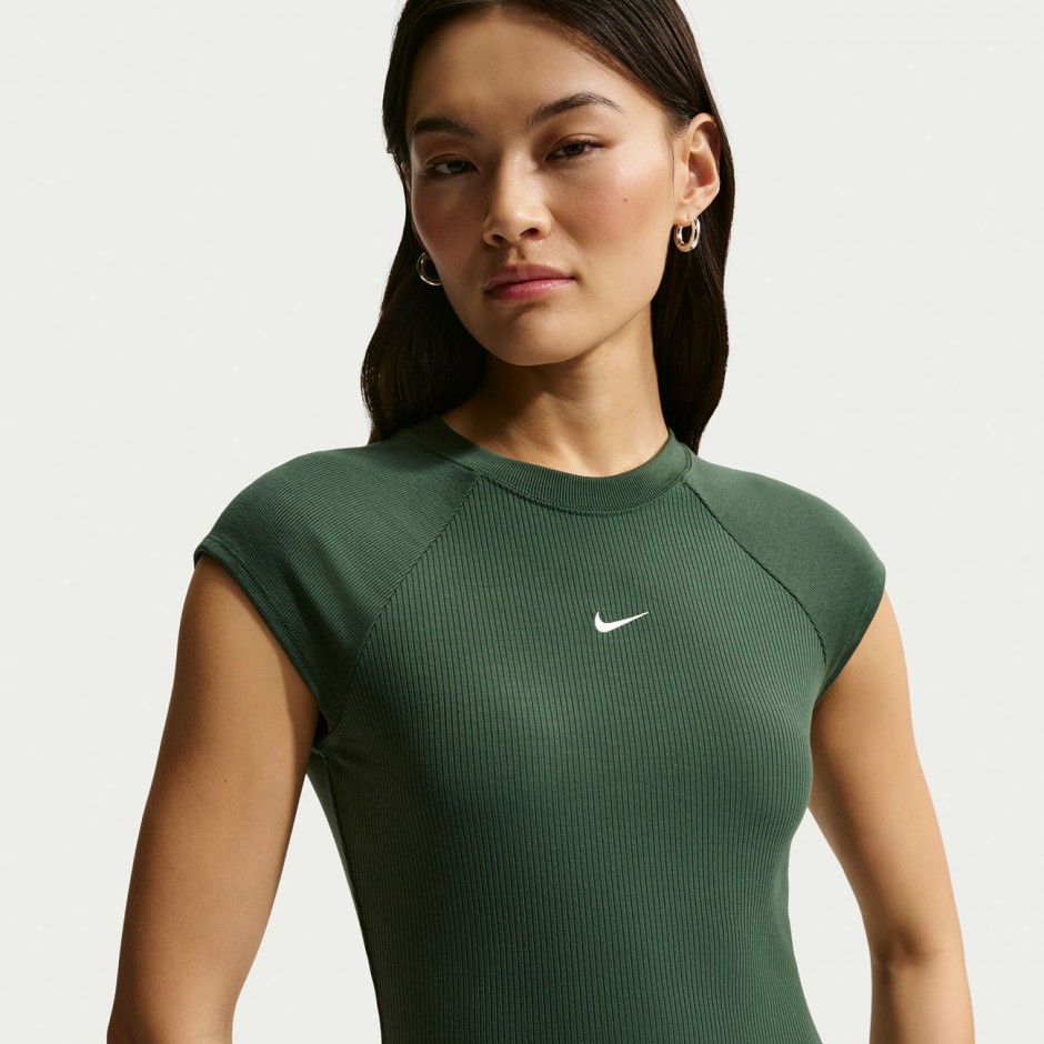 Γυναικείο T-Shirt Κυπαρισσί - Nike Sportswear Chill Knit