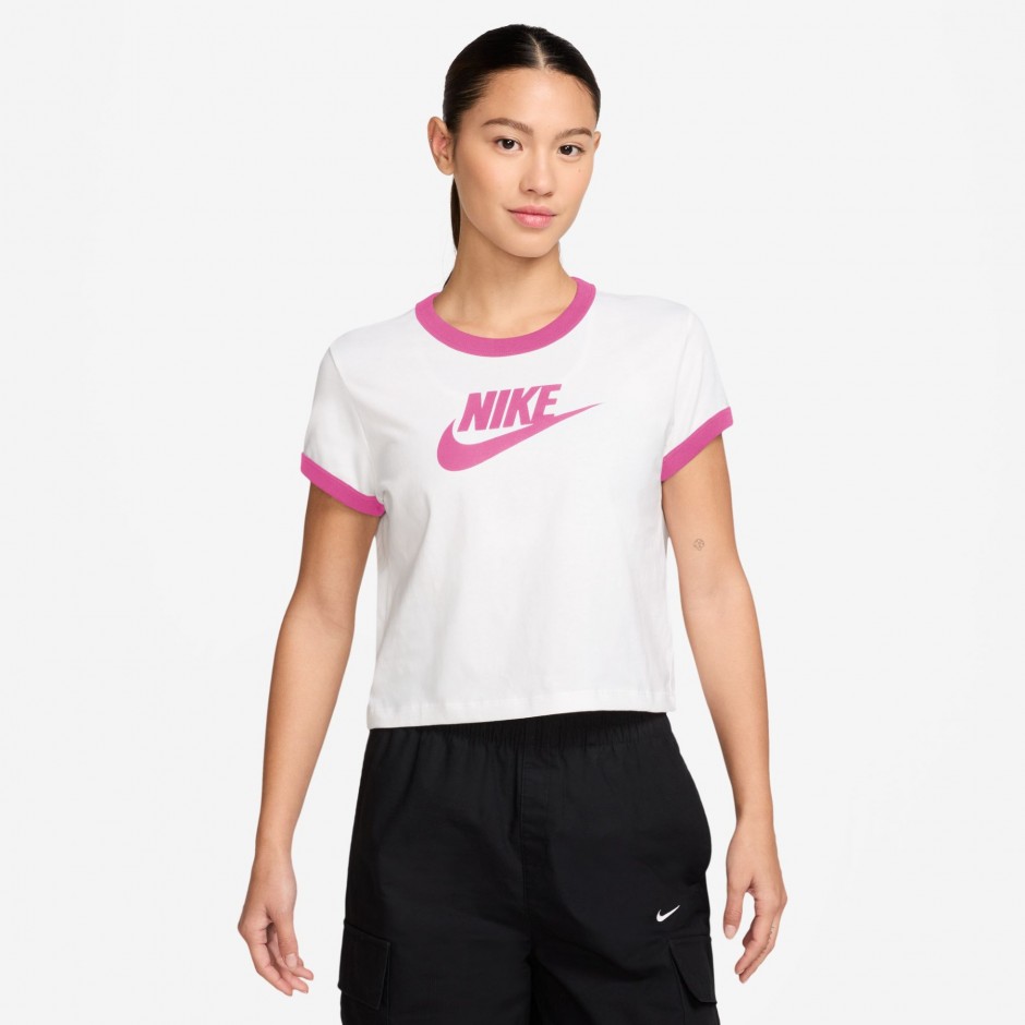 Γυναικείο T-Shirt Λευκό - Nike Sportswear Graphic Ringer