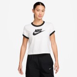 Γυναικείο T-Shirt Λευκό - Nike Sportswear Graphic Ringer Εικόνα 