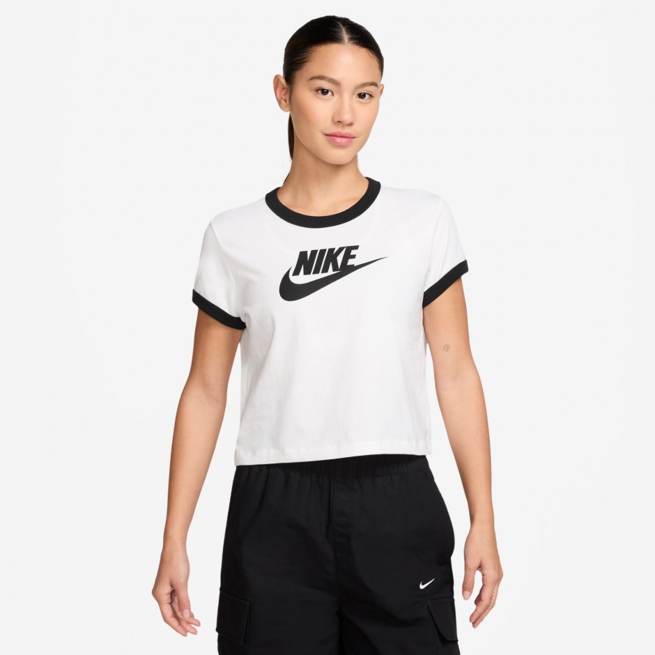 Γυναικείο T-Shirt Λευκό - Nike Sportswear Graphic Ringer