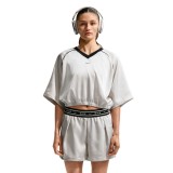 NIKE SPORTSWEAR OVERSIZED SATIN TOP IH1330-072 Ecru Image 