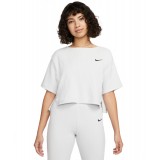 NIKE W NSW RIB JRSY SS TOP Γκρί Εικόνα 