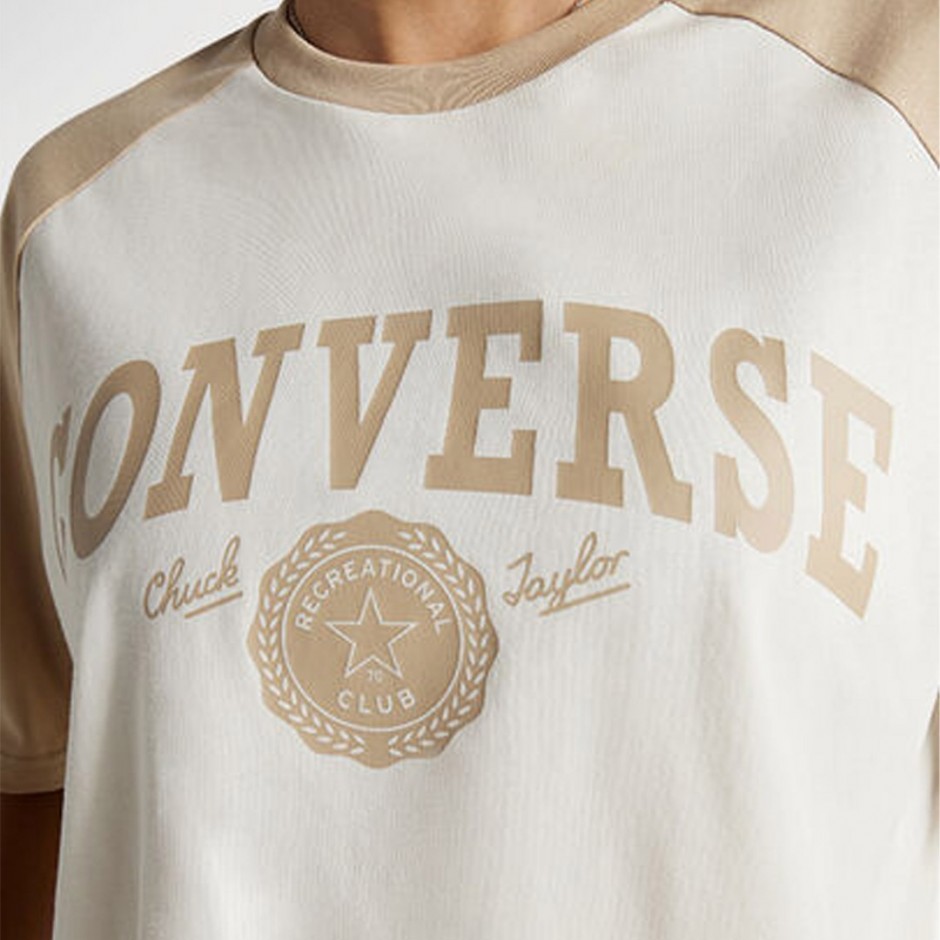Γυναικείο T-Shirt Εκρού - Converse Retro Cropped