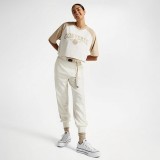 Γυναικείο T-Shirt Εκρού - Converse Retro Cropped Εικόνα 3