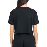 Γυναικείο T-Shirt Μαύρο - Converse Collegiate Cropped Εικόνα 0