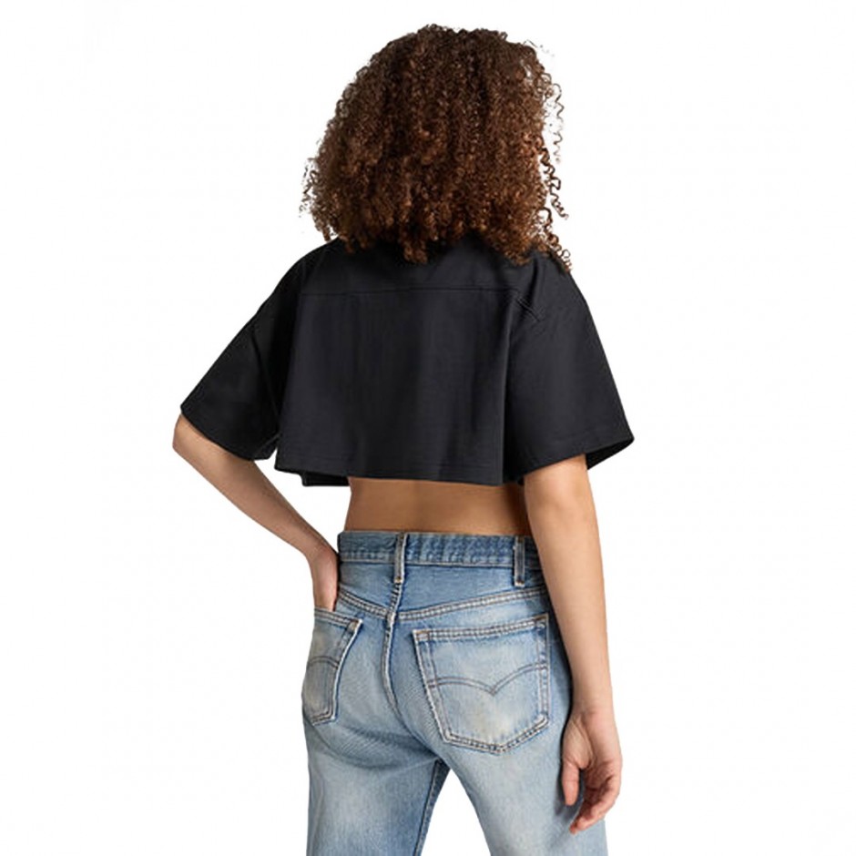 Γυναικείο T-Shirt Μαύρο - Converse Sporty Cropped