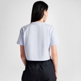 CONVERSE CROPPED COLLEGIATE CROPPED T-SHIRT 10026367-A04 Lilac Image 0