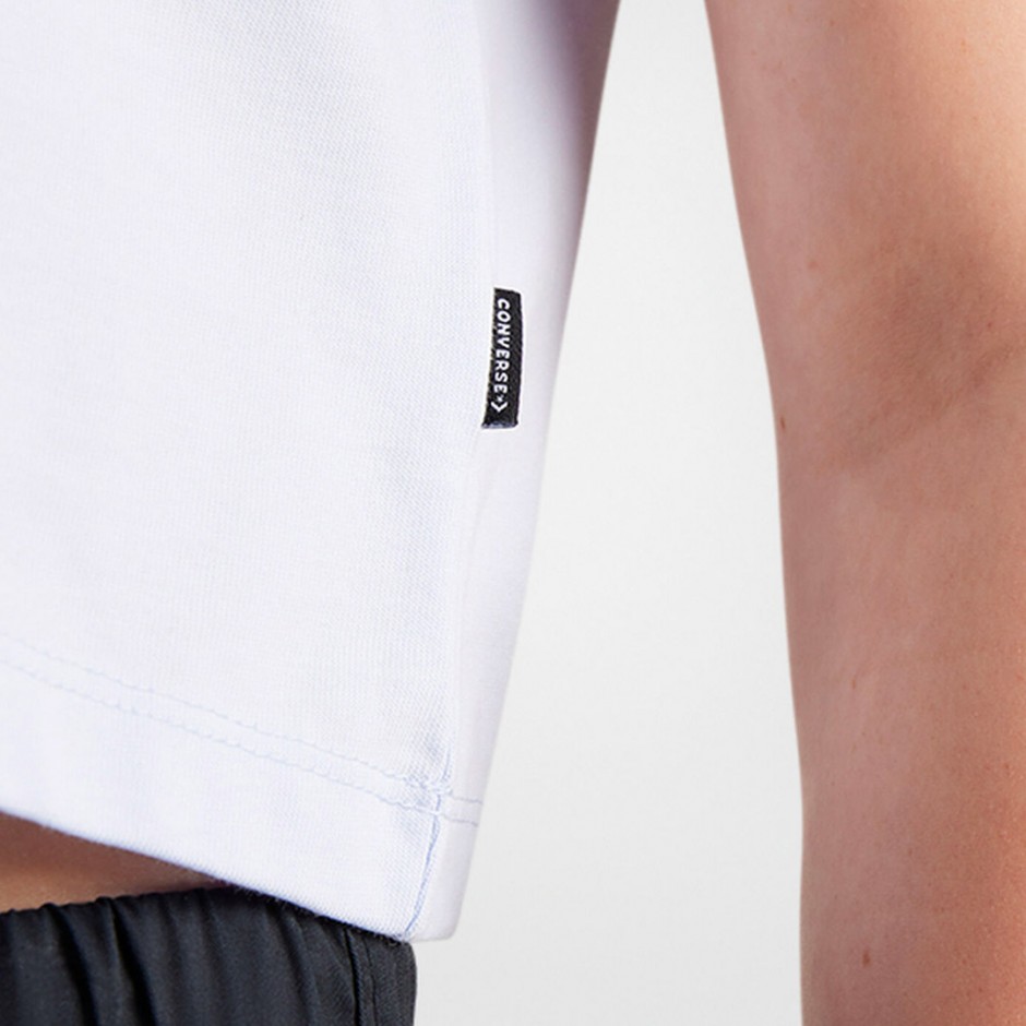 CONVERSE CROPPED COLLEGIATE CROPPED T-SHIRT 10026367-A04 Lilac