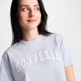 CONVERSE CROPPED COLLEGIATE CROPPED T-SHIRT 10026367-A04 Lilac Image 2