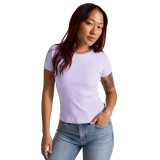 Γυναικείο T-Shirt Λιλά - Converse Ribbed Slim Εικόνα 1