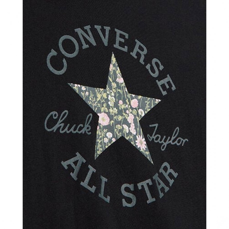Γυναικείο T-Shirt Μαύρο - Converse Floral Chuck Taylor