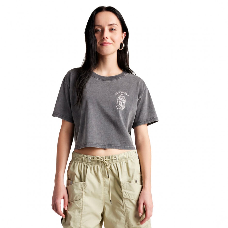 CONVERSE MYSTIC ROSE BOXY T-SHIRT 10027762-A01 Coal