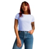 Γυναικείο T-Shirt Λιλά - Converse Ribbed Slim Εικόνα 