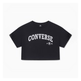 CONVERSE CROPPED COLLEGIATE CROPPED T-SHIRT 10026367-A02 Black Image 