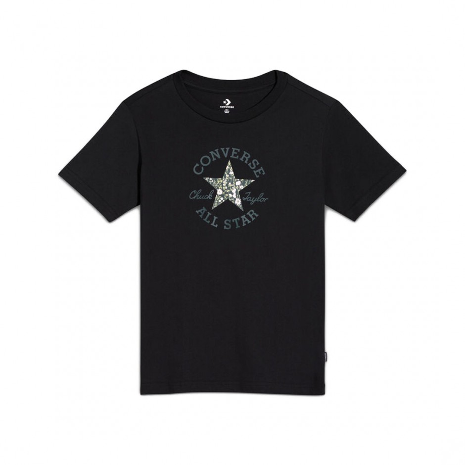 Γυναικείο T-Shirt Μαύρο - Converse Floral Chuck Taylor