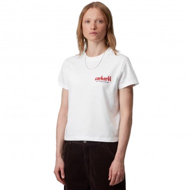 Women's T-Shirt White - Carhartt WIP W' S/S Framework