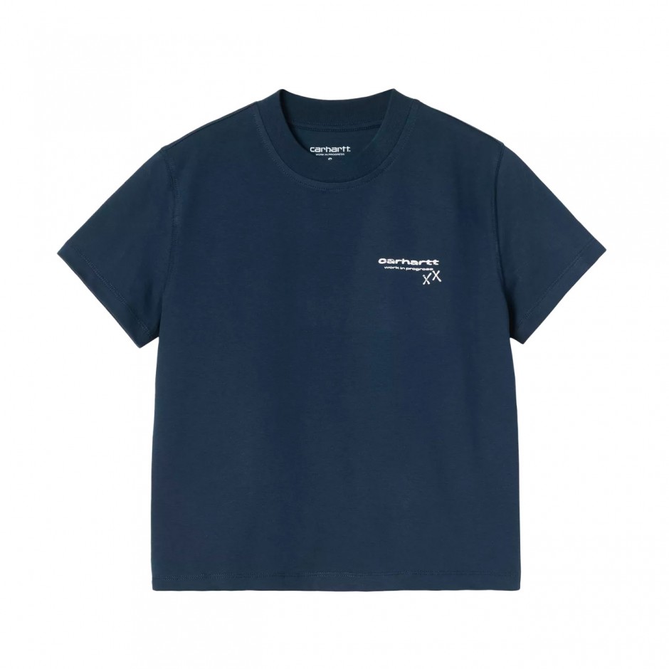 CARHARTT WIP W S/S GARBLE T-SHIRT I036031-VQXX Blue