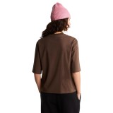 Women's T-Shirt Brown - The North Face TNF Essential Simple Dome Image 0