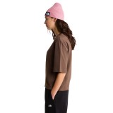 Women's T-Shirt Brown - The North Face TNF Essential Simple Dome Image 1