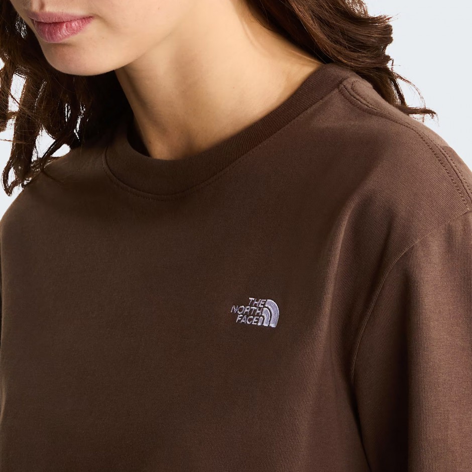 Women's T-Shirt Brown - The North Face TNF Essential Simple Dome