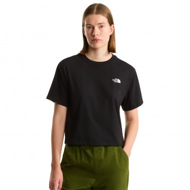 Women's T-Shirt Black - The North Face Evolution Simple Dome Cropped