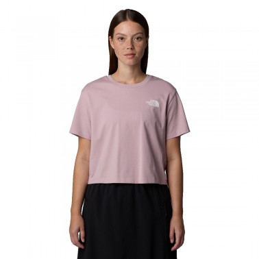 THE NORTH FACE SIMPLE DOME CROPPED SLIM TEE NF0A87U40SO-0SO Pink