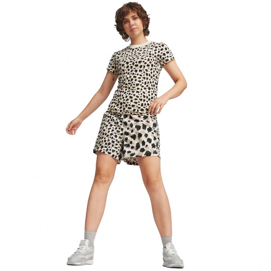 PUMA DOWNTOWN KITTEN SLIM TEE 624362-87 Ecru