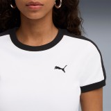 Γυναικείο T-Shirt Λευκό - PUMA T7 Slim Εικόνα 2