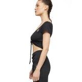 KARL KANI OG GATHERING CROP TEE KW241-041-3-BLACK Black Image 1