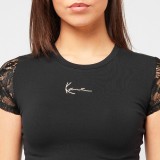 KARL KANI SIGNATURE BACK LACE SHORT TEE KW251-024-1-BLACK Black Image 1