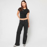 KARL KANI SIGNATURE BACK LACE SHORT TEE KW251-024-1-BLACK Black Image 2