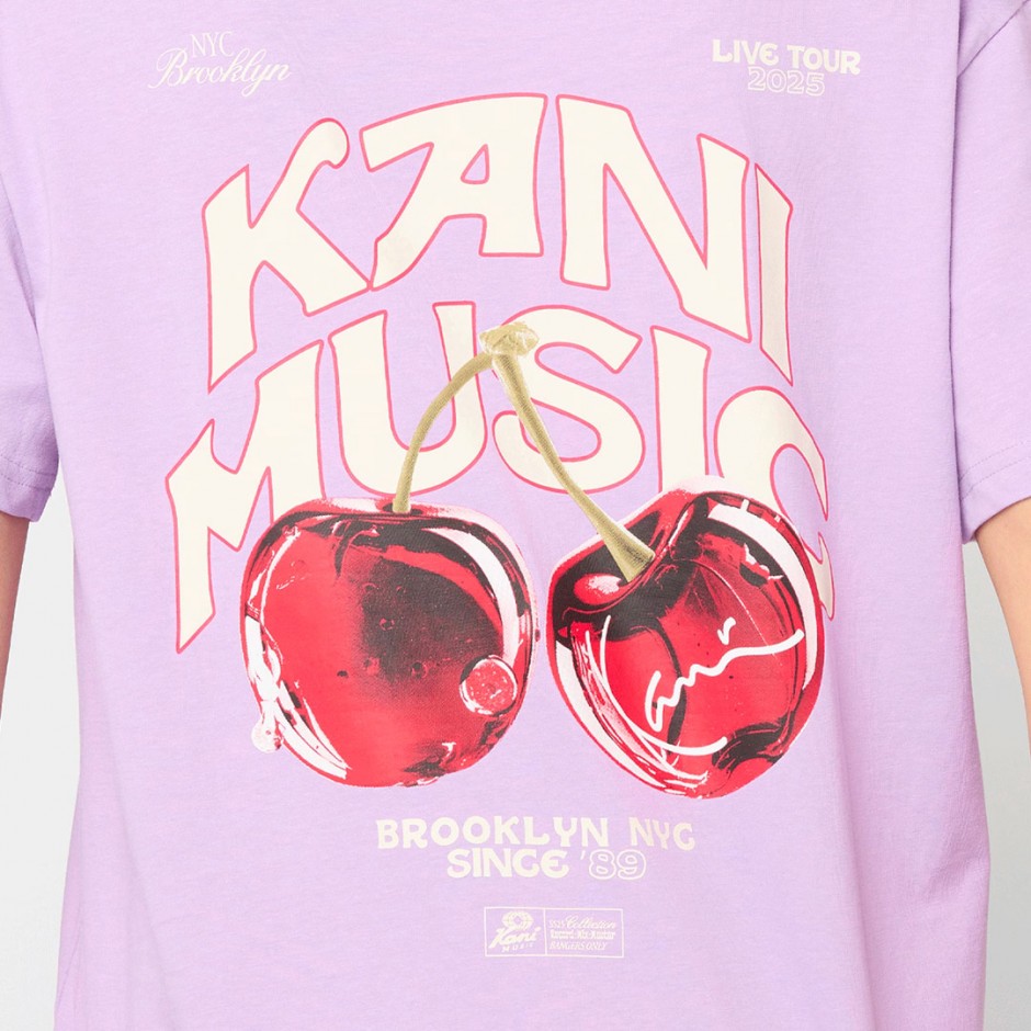 Γυναικείο T-Shirt Μωβ - Karl Kani Signature Cherry Print