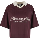 Women's T-Shirt Βordeaux - Karl Kani OG Shadow Pinstripe Soccer Jersey Image 2