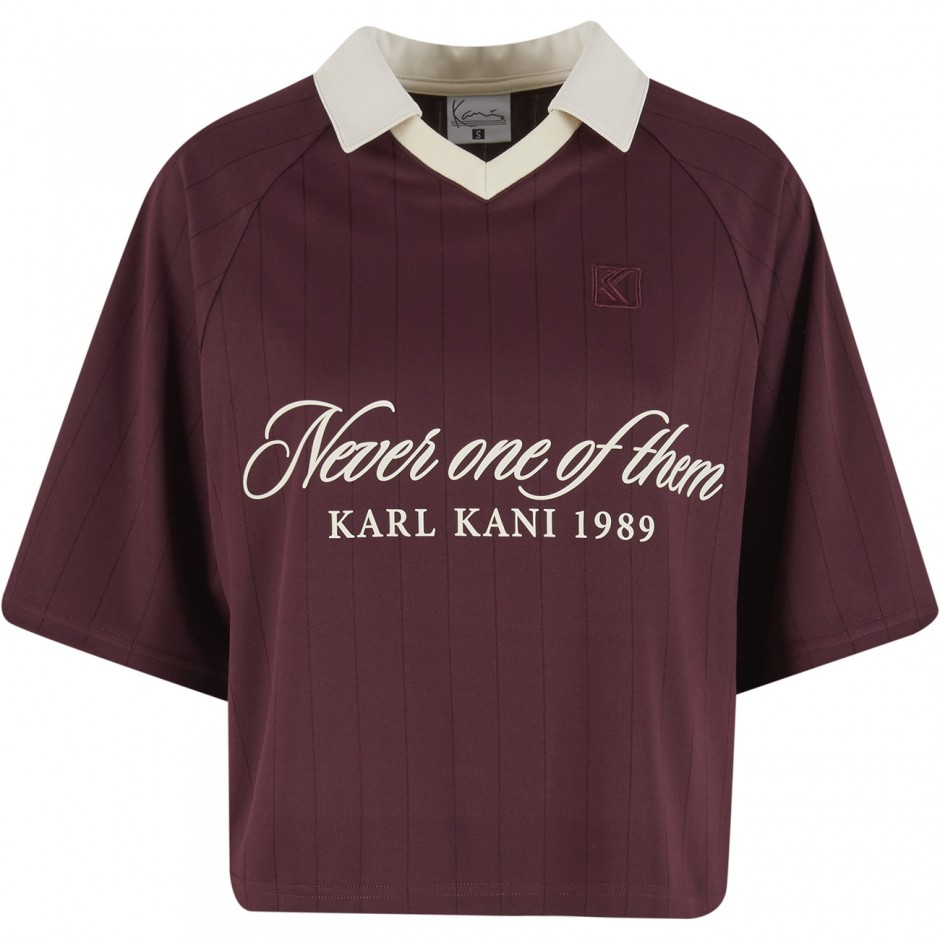 Women's T-Shirt Βordeaux - Karl Kani OG Shadow Pinstripe Soccer Jersey
