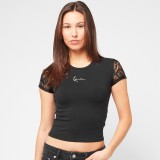 KARL KANI SIGNATURE BACK LACE SHORT TEE KW251-024-1-BLACK Black Image 