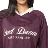 Women's T-Shirt Βordeaux - Karl Kani OG Shadow Pinstripe Soccer Jersey Image 