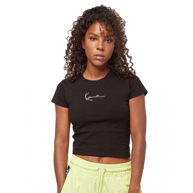 KARL KANI SMALL SIGNATURE SHORT TEE KKWQ22002BLK-BLACK Μαύρο