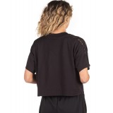 adidas Originals CROPPED LACE TEE FM1738 Black Image 0