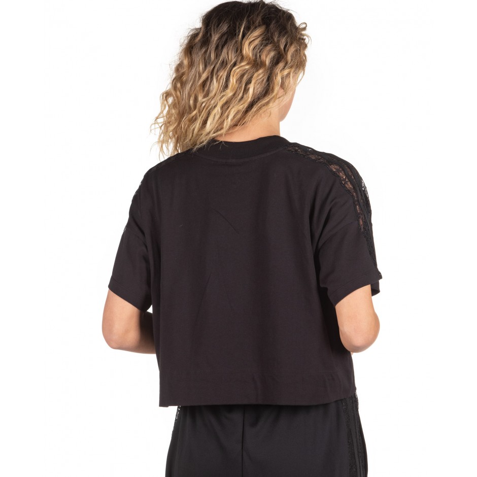 adidas Originals CROPPED LACE TEE FM1738 Black