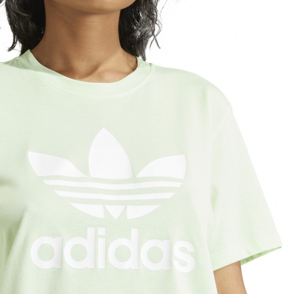 Γυναικείο T-Shirt Οινοπνευματί - adidas Originals Adicolor Trefoil Boxy