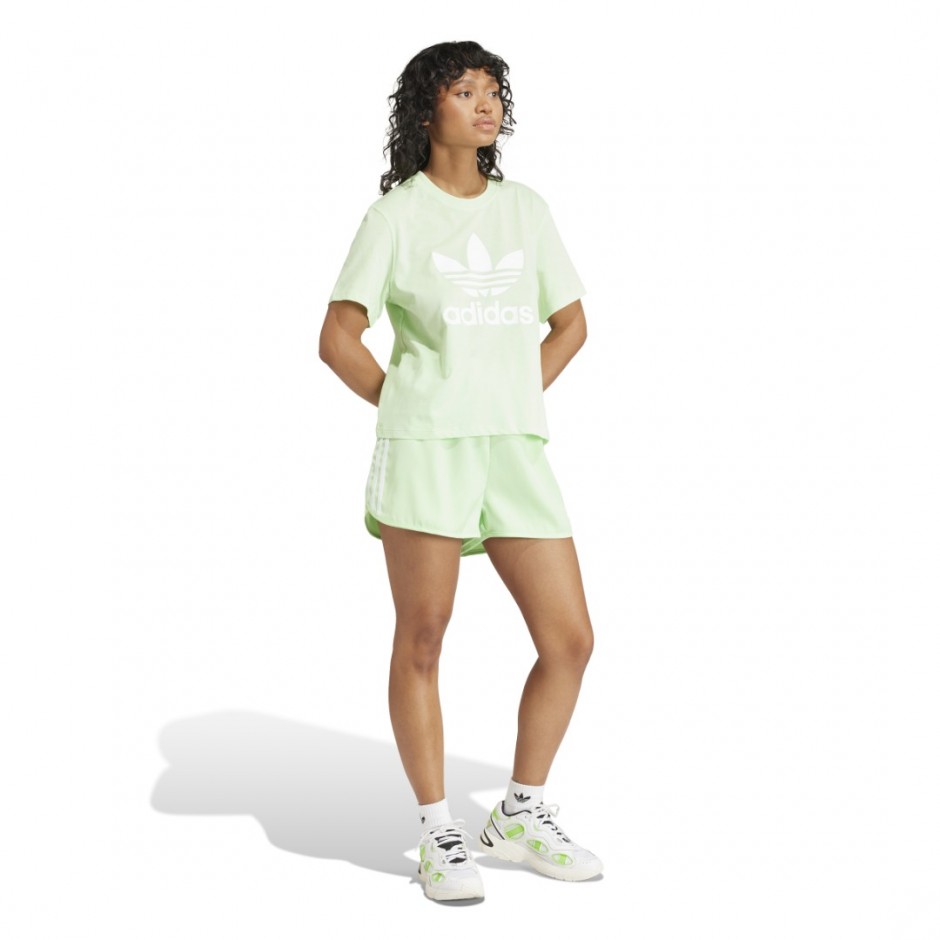 Γυναικείο T-Shirt Οινοπνευματί - adidas Originals Adicolor Trefoil Boxy
