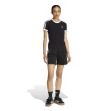 Women's T-Shirt Black - adidas Originals 3-Stripes Slim Image 3